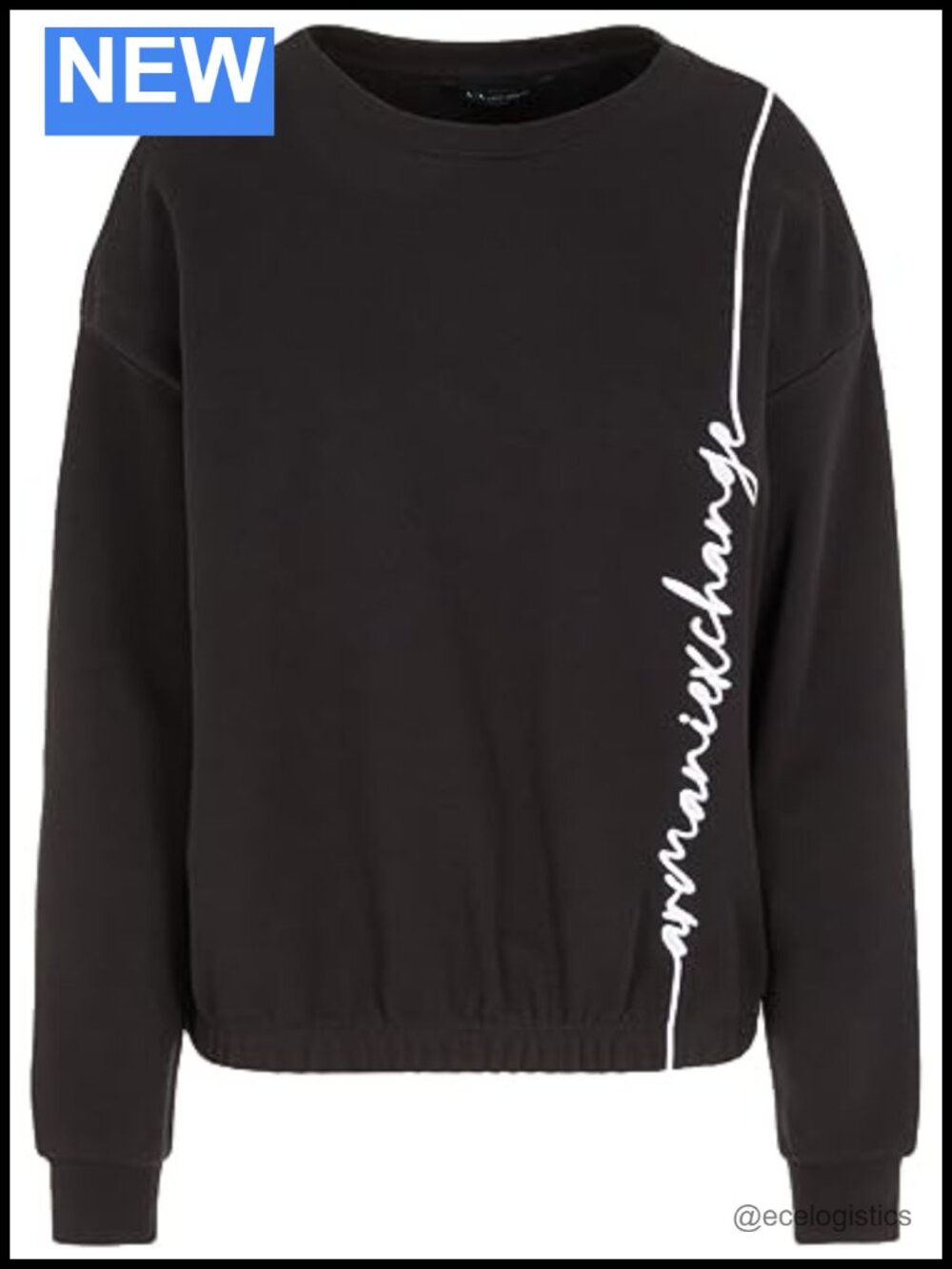 Armani Exchange Women's Signature Logo French Terry Pullover Sweatshirt